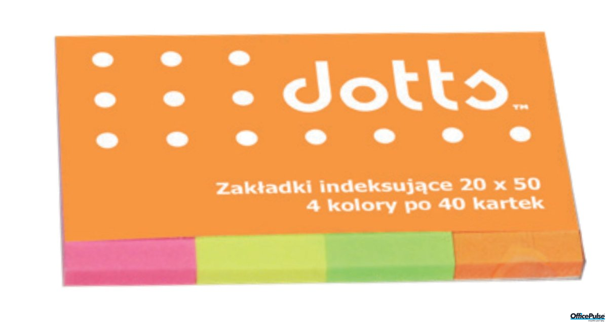 Zakładka indeksująca DATURA 20x50 4x40kartek neon (NSP20/50/N/D)