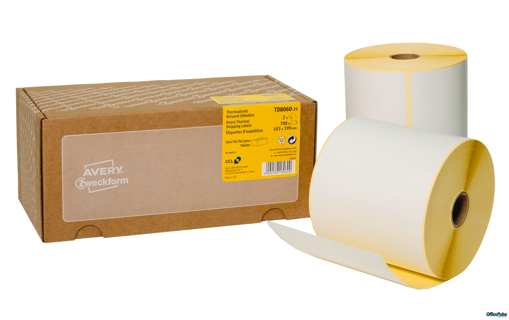 Etykiety wysyłkowe w rolce do druku termicznego r