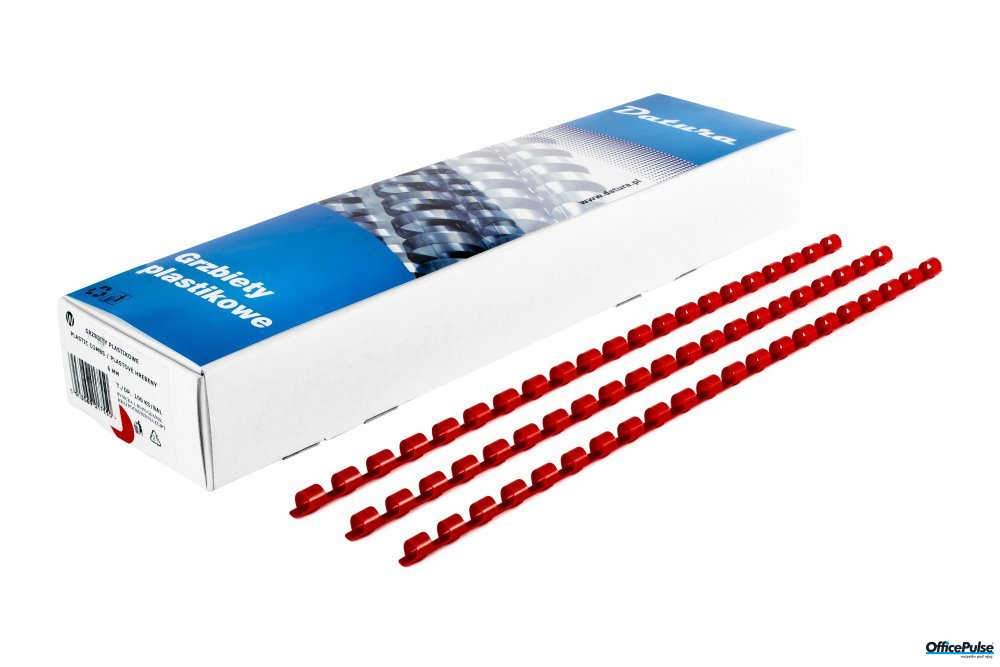 Grzbiety do bindowania DATURA 14mm czerwone 100szt.