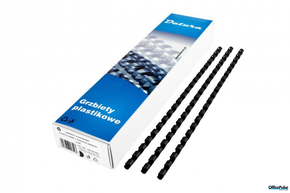 Grzbiety do bindowania DATURA 14mm czarne 100szt.