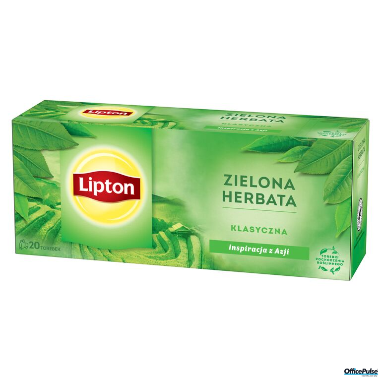 Lipton GREEN TEA herbata ekspresowa zielona CLASSIC 20 torebek 26 g