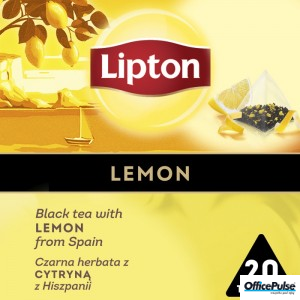Herbata LIPTON, piramidki, 20 torebek, cytrynowa