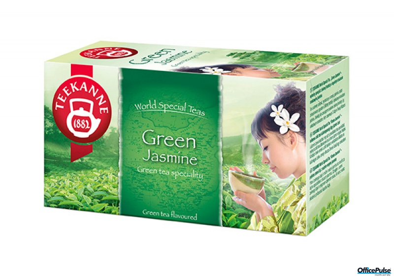 Herbata TEEKANNE Green Tea, jaśminowa, 20 kopert