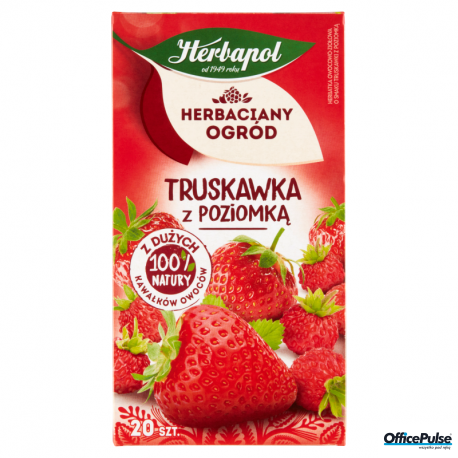 Herbata HERBAPOL owocowo-ziołowa (20 tb) truskawka z poziomką 50g HERBACIANY OGRÓD
