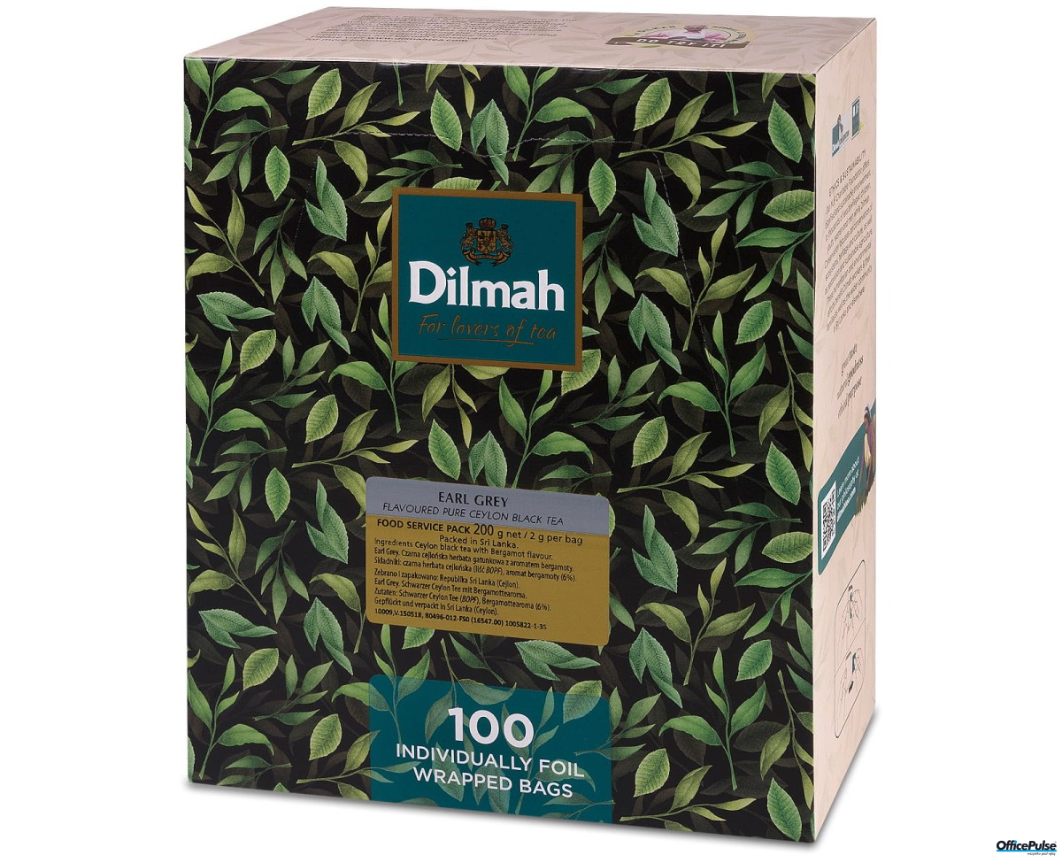 Herbata DILMAH EARL GREY 100 kopert x2g czarna z zawieszką