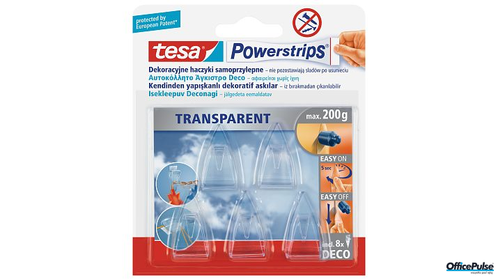 Plastry samop. 8szt.+Haczyki 5szt.TESA POWERSTRIPS Deco 58900-00017-0