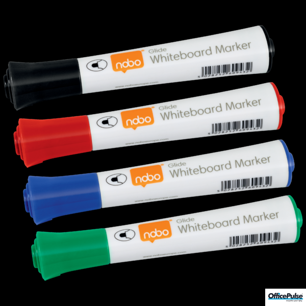 Marker do tablic NOBO Glide Drymarker, okrągły, 1-3mm, 4szt., mix kolorów