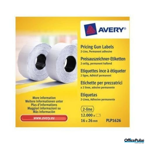 Etykiety do metkownicy dwuwierszowej, białe,16 x