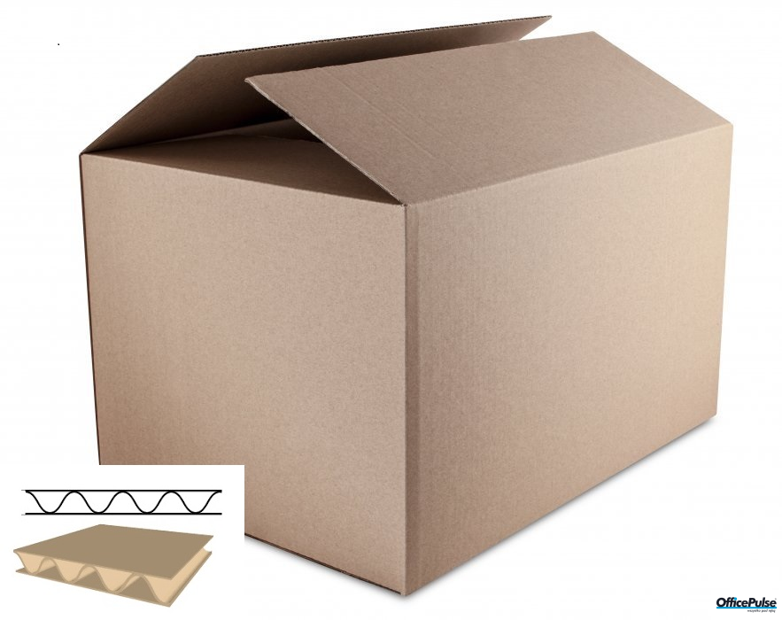 Karton wysyłkowy 530x264x350 tektura trójwarstwowa szara DATURA