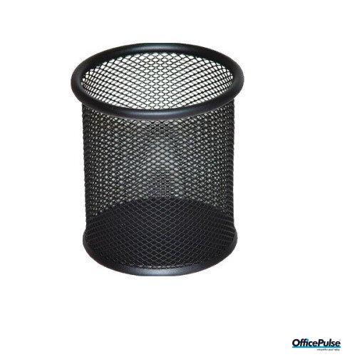 Kubek na długopisy DATURA siatka czarny 98x91mm (wys.xśr.)