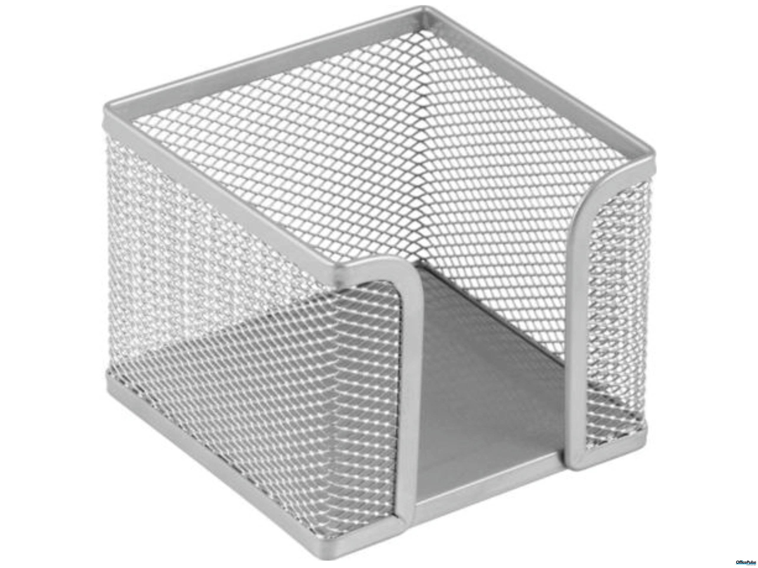 Przybornik na karteczki DATURA siatka srebrny