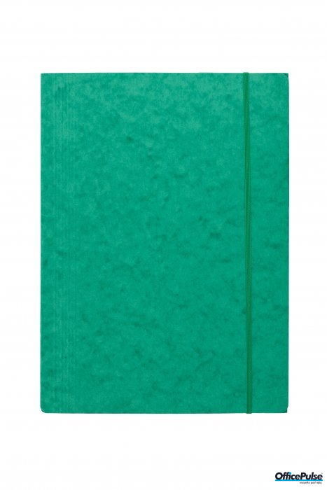 Teczka z gumką prostą DATURA A4 preszpan zielona 390g