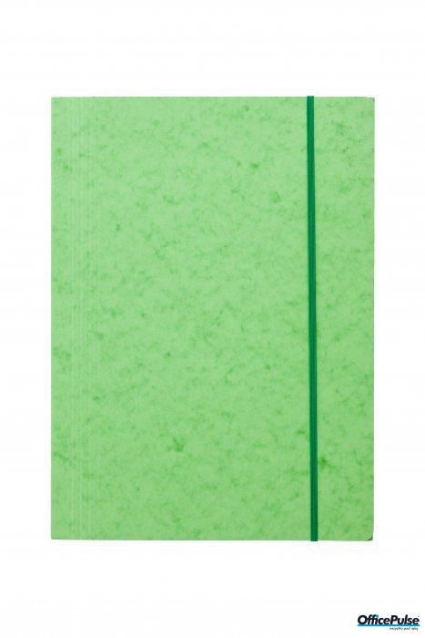 Teczka z gumką prostą DATURA A4 preszpan jasna zielona 390g