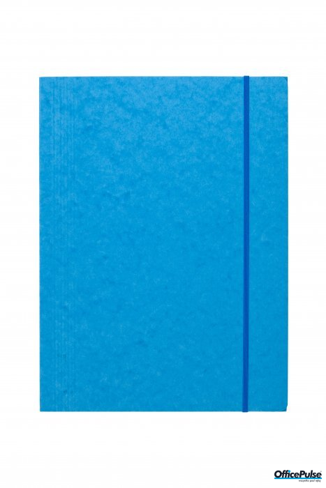 Teczka z gumką prostą DATURA A4 preszpan jasna niebieska 390g