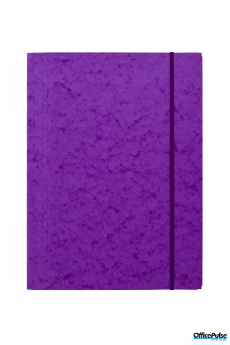 Teczka z gumką prostą DATURA A4 preszpan fioletowa 390g