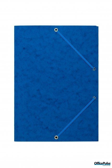 Teczka z gumką rogi DATURA A4 preszpan niebieska 390g