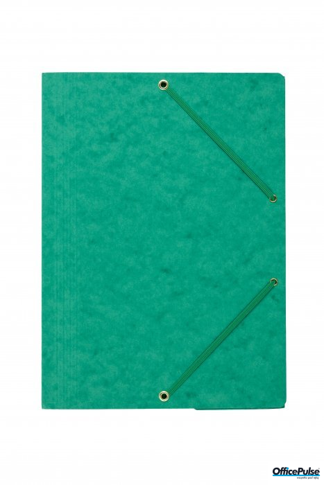 Teczka z gumką rogi DATURA A4 preszpan zielona 390g