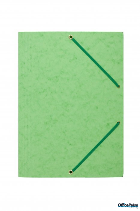 Teczka z gumką rogi DATURA A4 preszpan jasan zielona 390g