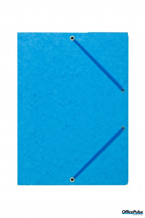 Teczka z gumką rogi DATURA A4 preszpan jasna niebieska 390g