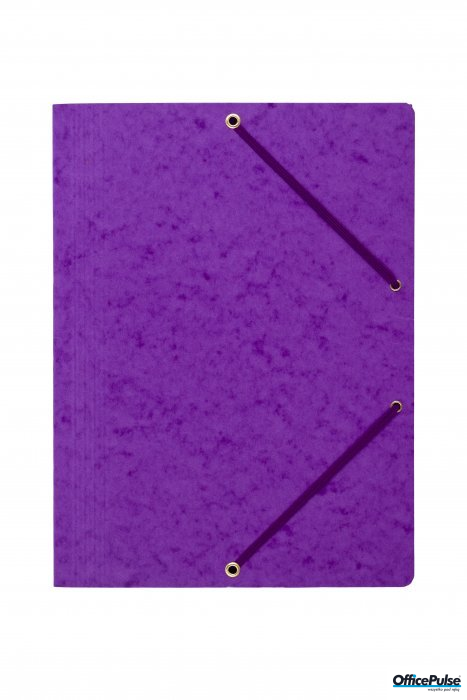 Teczka z gumką rogi DATURA A4 preszpan fioletowa 390g