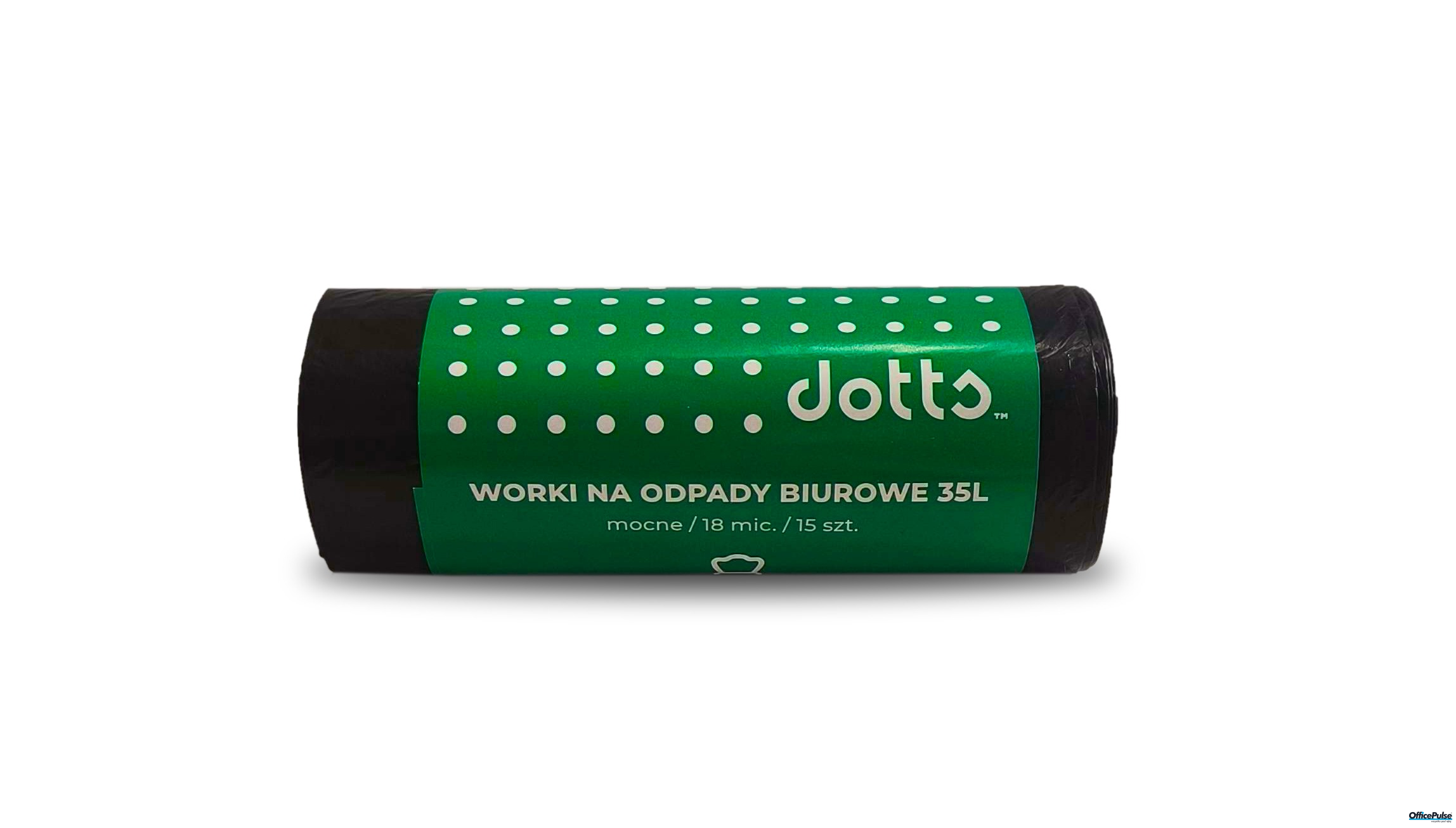 Worki na śmieci 35l 15szt. DOTTS mocne (LDPE) 18mic czarne