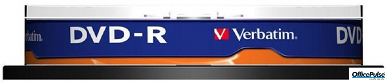 Płyta DVD-R VERBATIM AZO, 4,7GB, prędkość 16x, cake, 10szt., srebrny mat