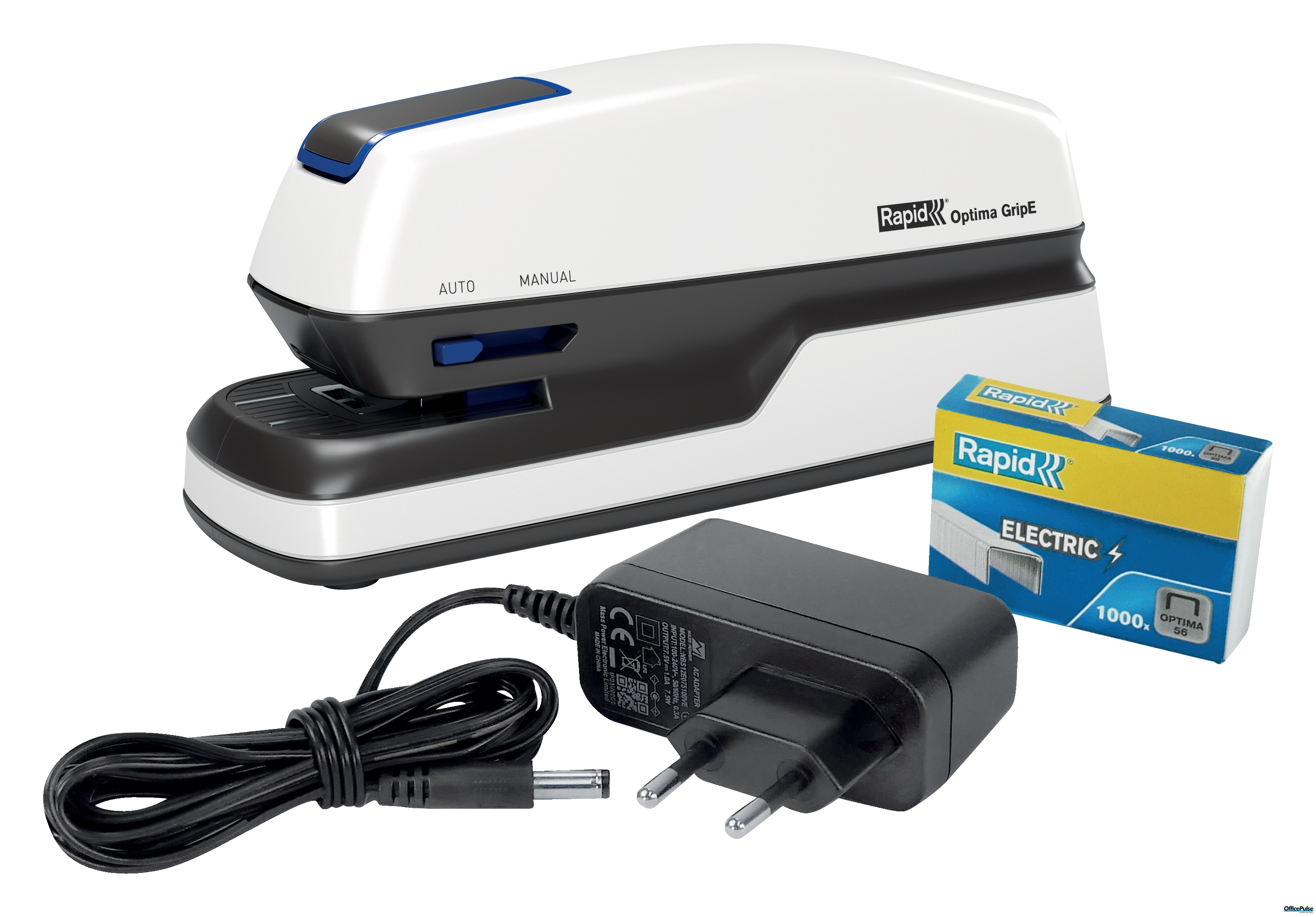 Zszywacz elektryczny RAPID Optima Grip 2102349 z zasilaczem