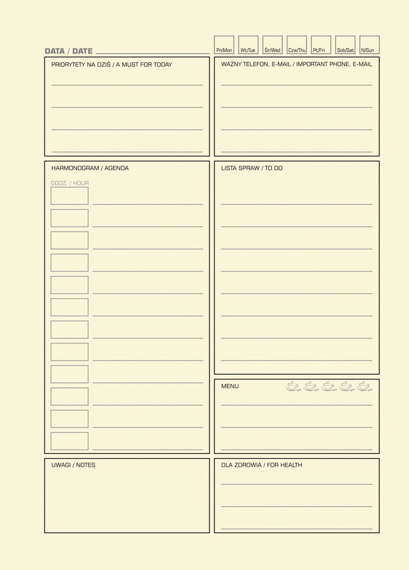 Notatnik DONAU Life, organizer, 165x230mm, 80 kart., zielony