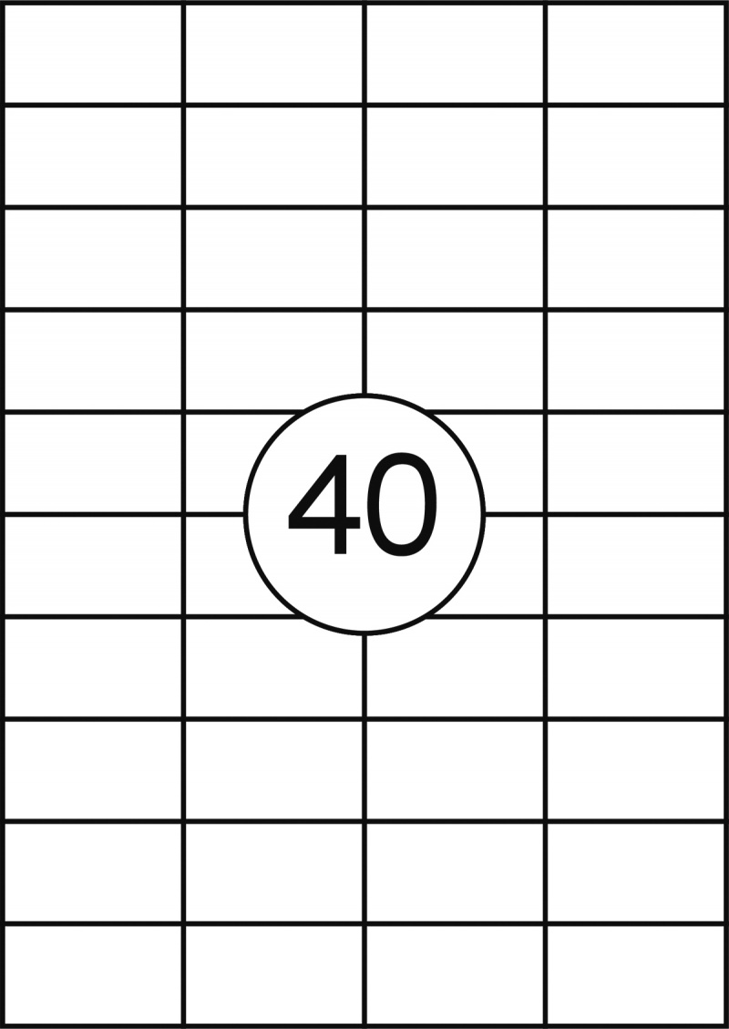 Etykiety OFFICE PRODUCTS, 52,5x29,7mm, białe, 100 ark.