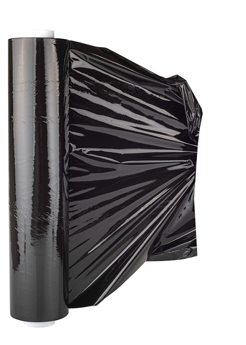 Folia stretch OFFICE PRODUCTS RĘCZNA, 2,5kg netto, szer. 500mm, gr. 23µm, czarna