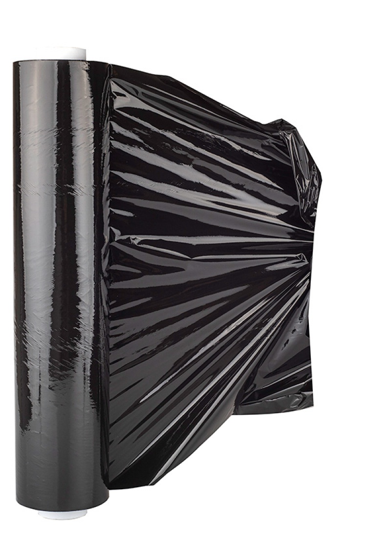 Folia stretch OFFICE PRODUCTS RĘCZNA, 3,0kg netto, szer. 500mm, gr. 23µm, czarna