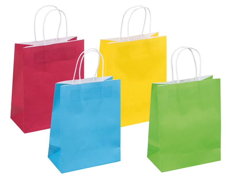 Torebka na prezenty DONAU HOME, papierowa, 18x23x10cm, całoroczna, jednolita, mix kolorów