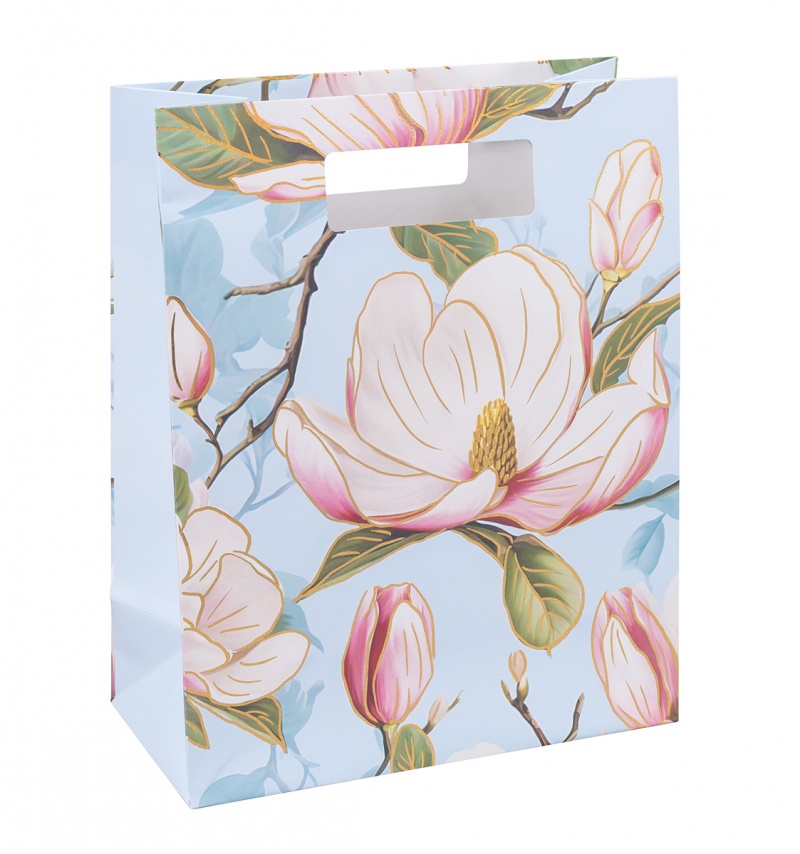 Torebka na prezenty DONAU HOME, laminowana, 26x32,5x10cm, całoroczna, z rączką, mix wzorów