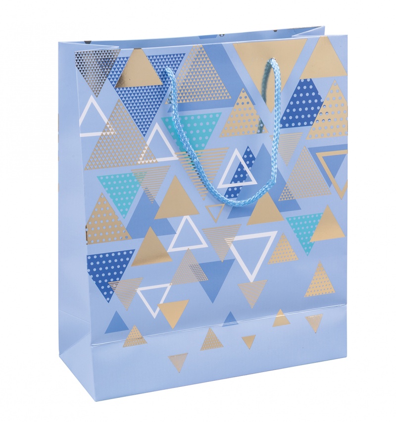 Torebka na prezenty DONAU HOME, laminowana, 25x30x10cm, całoroczna, sznurek, mix wzorów