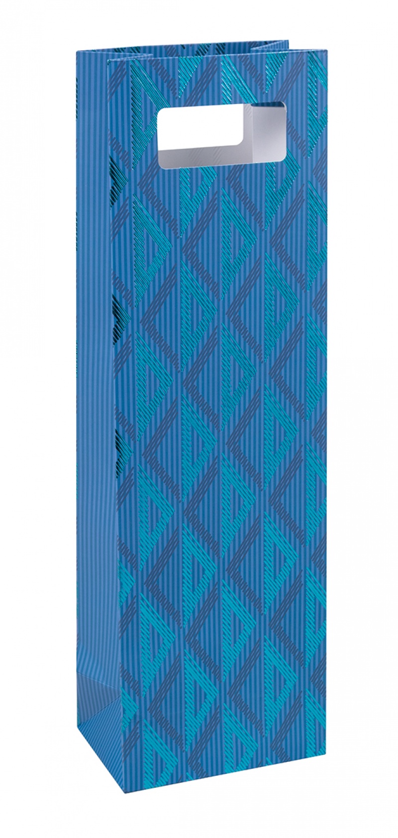 Torebka na alkohol DONAU HOME, laminowana, 12x41,5x8cm, całoroczna, z rączką, mix wzorów