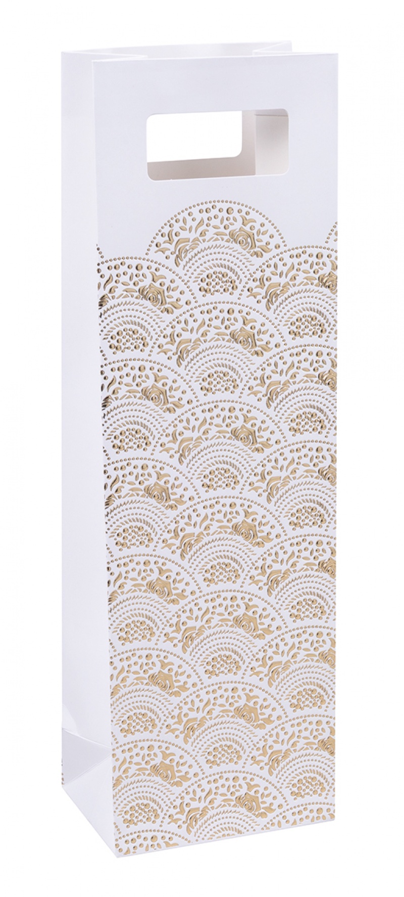 Torebka na alkohol DONAU HOME, laminowana, 12x41,5x8cm, całoroczna, z rączką, mix wzorów