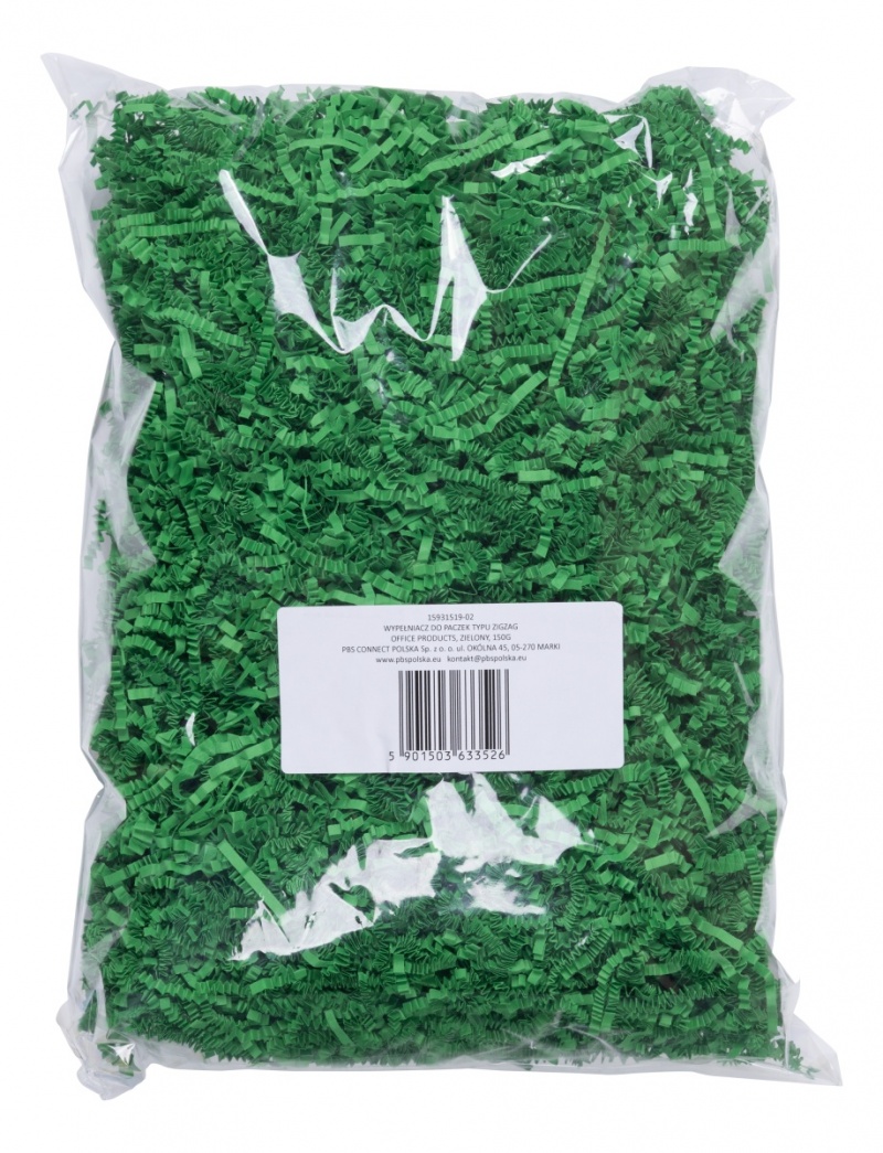 Wypełniacz do paczek OFFICE PRODUCTS, typ zigzag, 150g, zielony