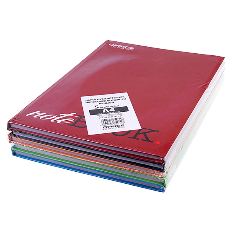 Brulion OFFICE PRODUCTS, A4, w linie, 96 kart., 55gsm