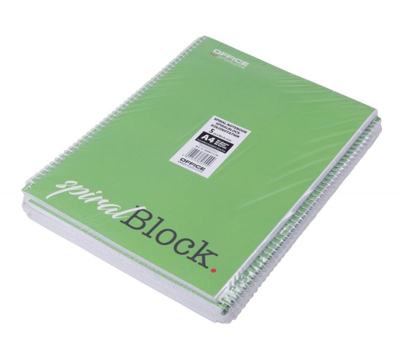 Kołonotatnik OFFICE PRODUCTS, A4, w kratkę, 80 kart., 70gsm