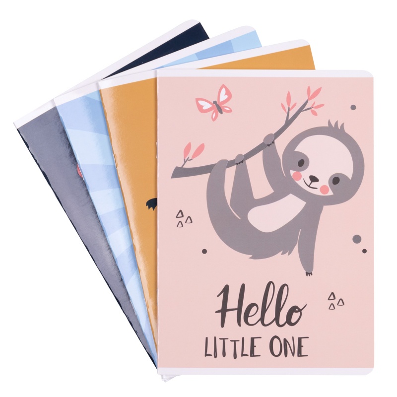 Zeszyt szkolny GIMBOO, A5, w 3 linie, 16 kart., 70gsm, mix wzorów