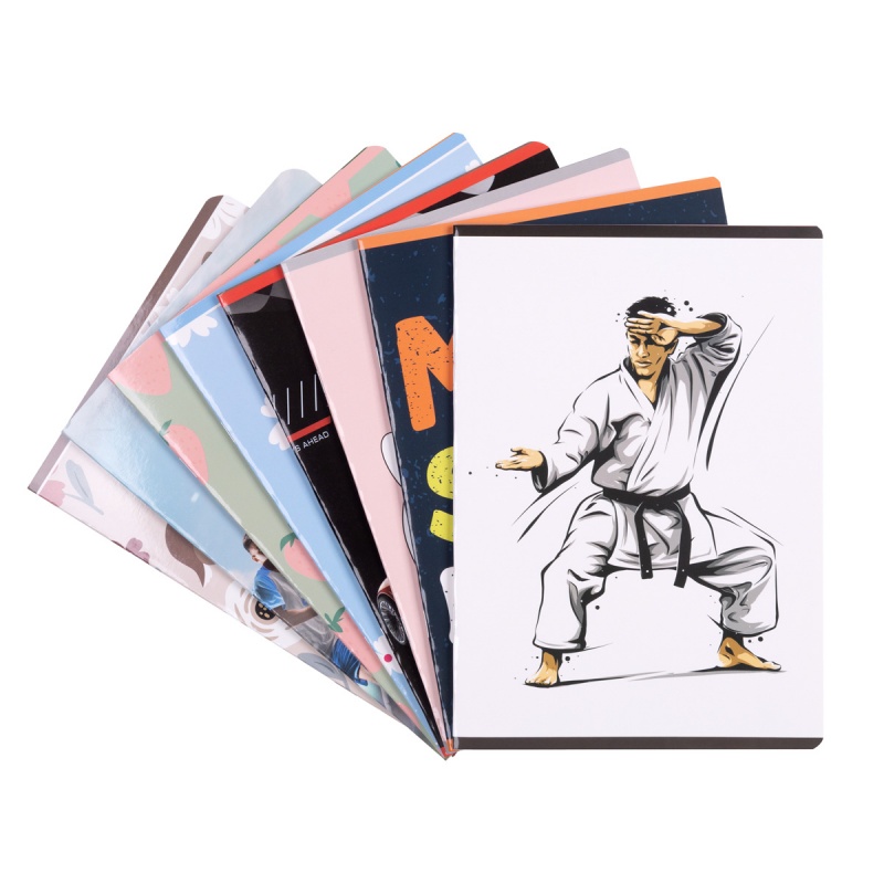 Zeszyt szkolny GIMBOO, A5, w kratkę, 32 kart., 70gsm, mix wzorów