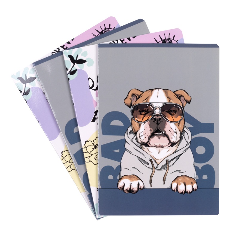 Zeszyt szkolny GIMBOO, A5, w 3 linie, 32 kart., 70gsm, mix wzorów