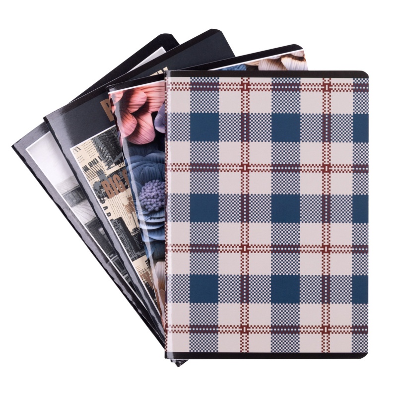 Zeszyt szkolny GIMBOO, A5, w kratkę, 80 kart., 70gsm, mix wzorów