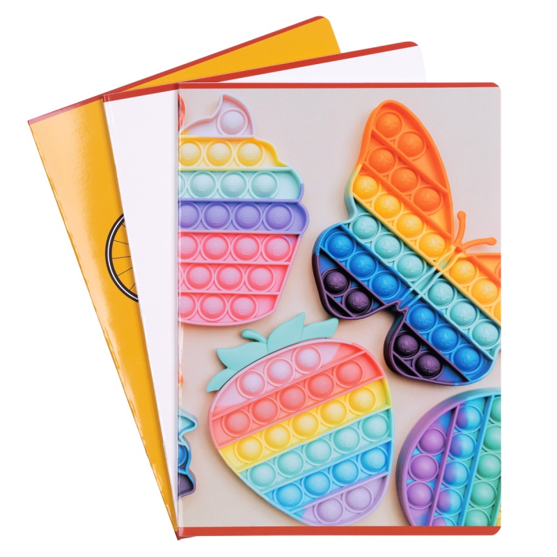 Zeszyt szkolny GIMBOO, A4, w 3 linie, 32 kart., 70gsm, mix wzorów