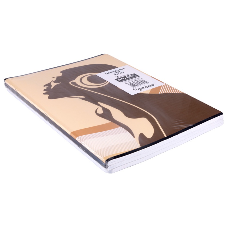 Zeszyt szkolny GIMBOO, A4, w kratkę, 60 kart., 70gsm, mix wzorów