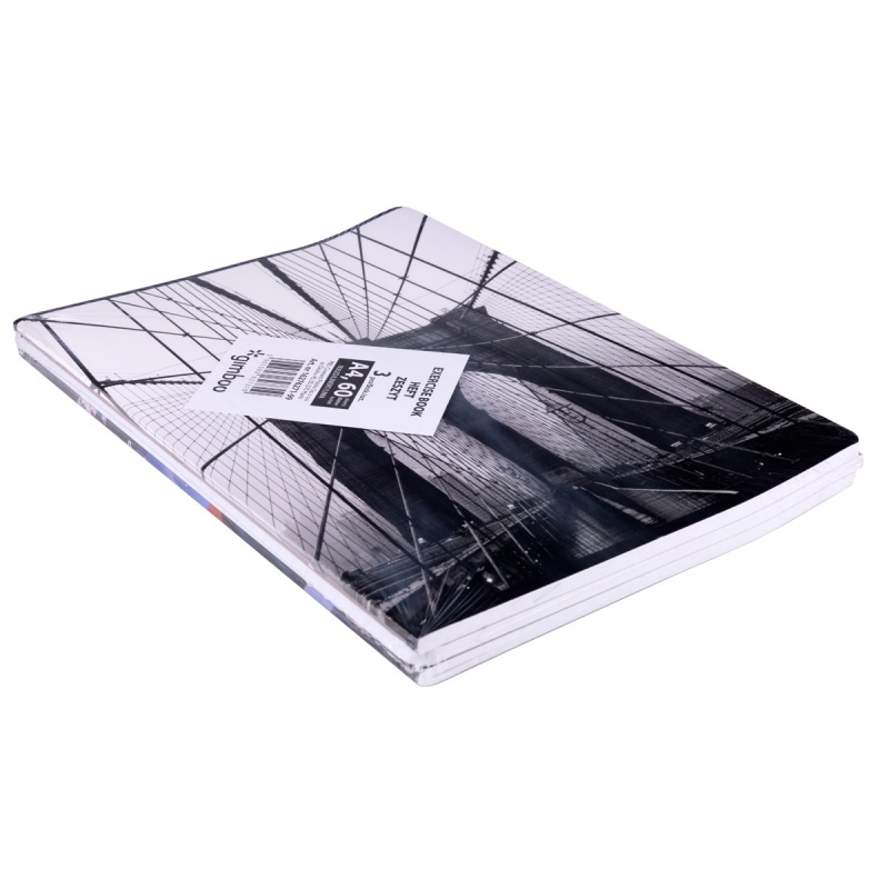 Zeszyt szkolny GIMBOO, A4, w linie, 60 kart., 70gsm, mix wzorów