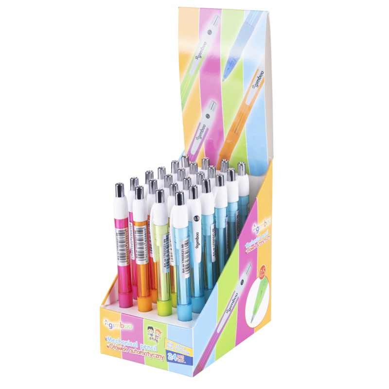 Ołówek automatyczny GIMBOO, 0,5mm, mix kolorów