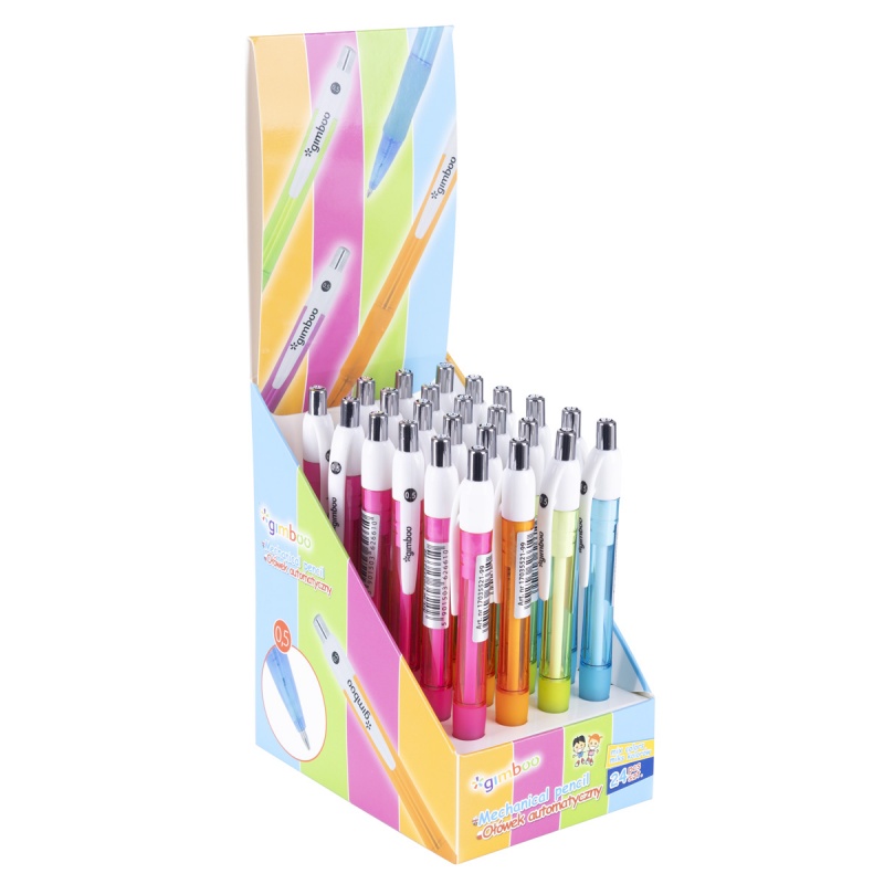 Ołówek automatyczny GIMBOO, 0,5mm, mix kolorów