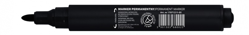 Marker permanentny OFFICE PRODUCTS, okrągły, 1-3mm (linia), czarny