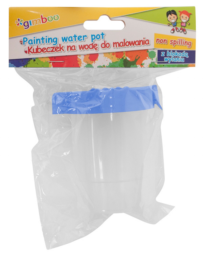 Kubeczek do wody GIMBOO, z blokadą wylania, 150ml, mix kolorów